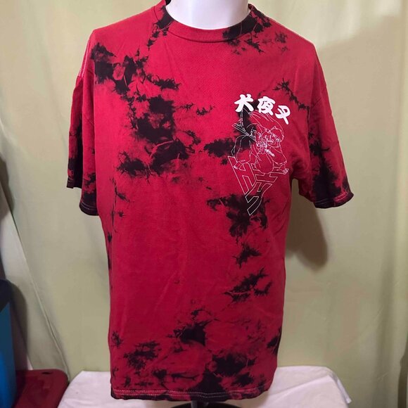 Hypland x Inuyasha 2009 Men's Red Tye Dye Shirt Size Large  Inuyasha Kagome Higu - Picture 2 of 6